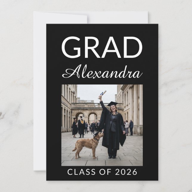 Convites Elegant Veterinary Medicine Graduation Party (Frente)