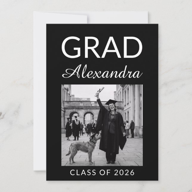 Convites Elegant Veterinary Medicine Graduation Party (Frente)