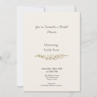 Convites Elegant Vintage Floral Bridal Shower Invitation