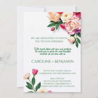 Convites Elegant Vintage Wedding Invitation Card