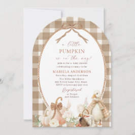 Convites Elegant Watercolor A  little pumpkin is Invitation