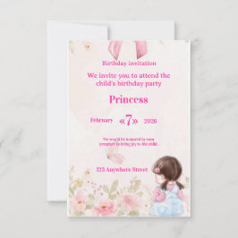 Convites  Elegant Watercolor Ballerina Birthday Invitation 