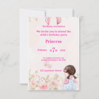 Convites  Elegant Watercolor Ballerina Birthday Invitation 