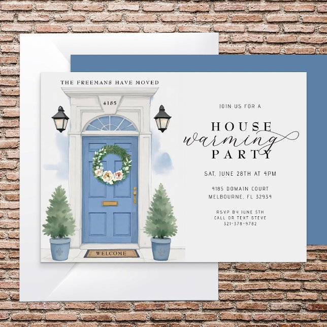 Convites Elegant Watercolor Housearming Party (Watercolor Housewarming Party Invite)