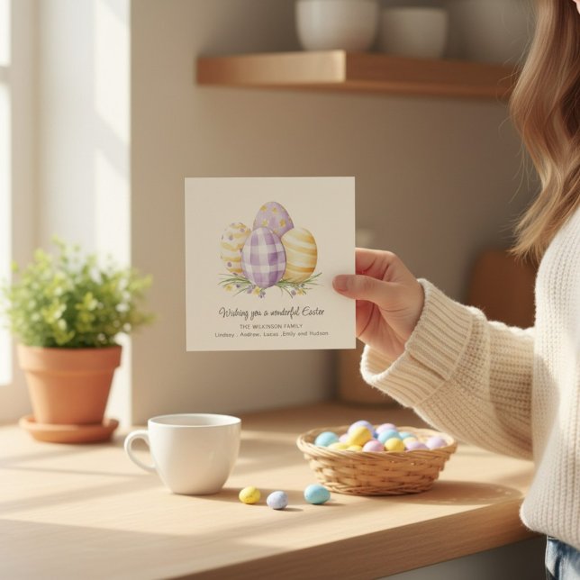 Convites Elegant Watercolor Lavender easter Greeting card  (Criador carregado)