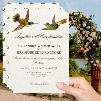 Convites Elegant Wedding Hummingbird wedding invitation
