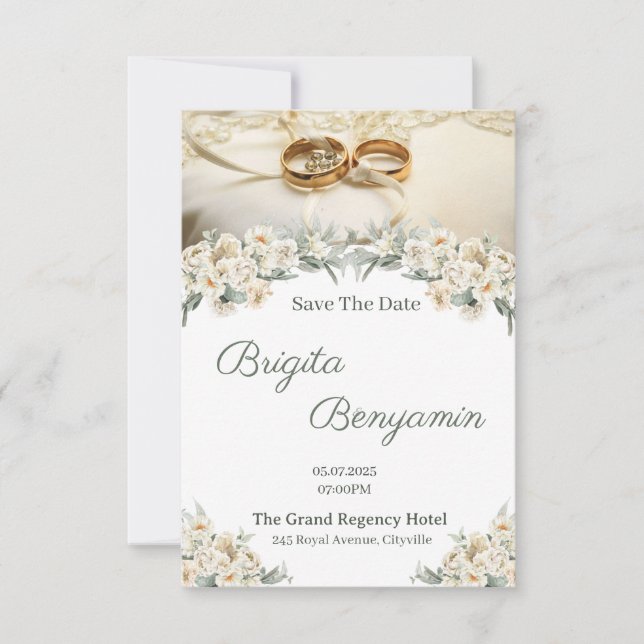 Convites Elegant Wedding Invitation (Frente)
