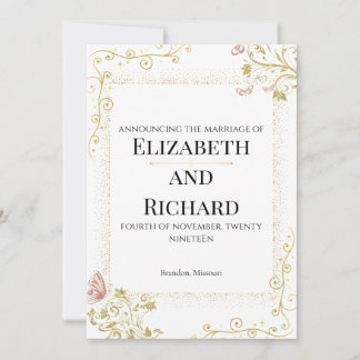 Convites Elegant Wedding Invitation