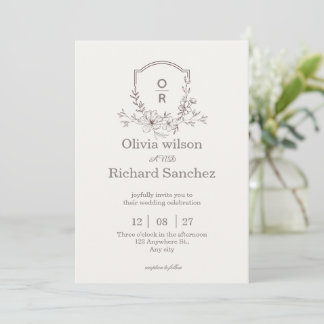 Convites Elegant Wedding Invitation Card