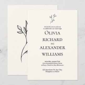 Convites Elegant Wedding Invitation Card