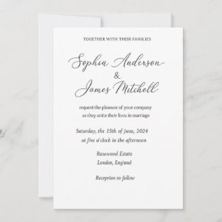 Convites Elegant Wedding Invitation Cover | Romantic Floral