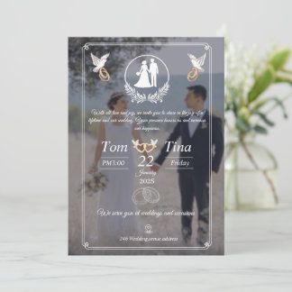 Convites Elegant wedding invitation with new design
