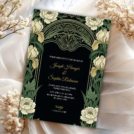 Convites Elegant wedding invitation with ornate floral