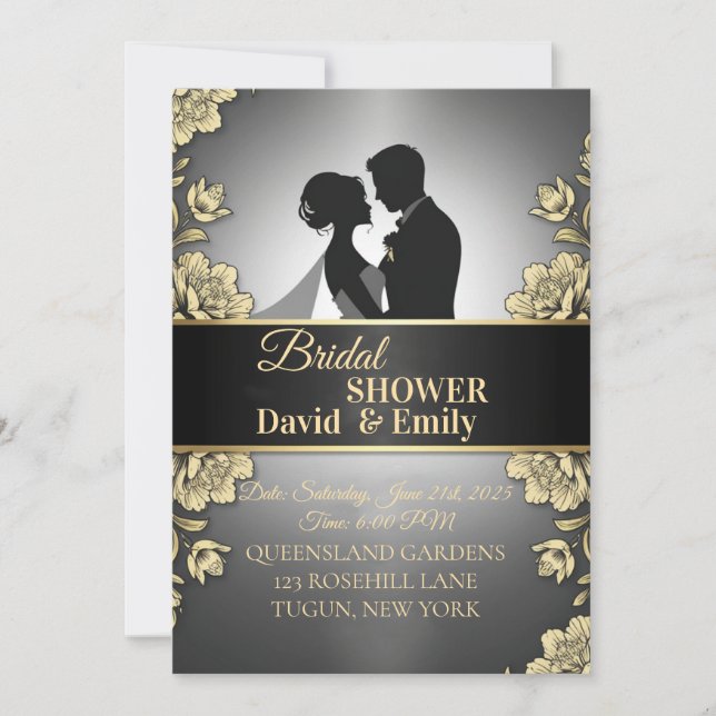 Convites Elegant Wedding Invitations – Timeless Love in Eve (Frente)