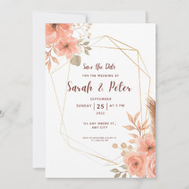 Convites Elegant Wedding Save The Date Minimal Design