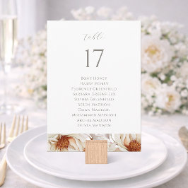 Convites Elegant Wedding Table Seating Sign