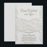 Convites Elegant White Lace Wedding Invitation<br><div class="desc">Celebrate your special day with elegance with this lace wedding invitation. This invitation exudes timeless romance and sophistication. Perfect for couples who want a classic yet modern touch,  each invitation can be fully personalized with your names,  wedding date,  and venue details,  making it truly unique to your love story.</div>