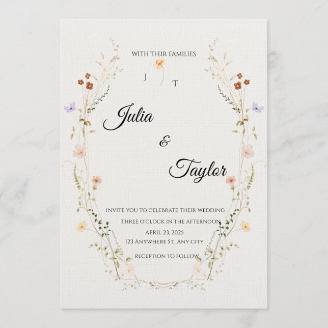 Convites Elegant White Rose Invitation (Frente)