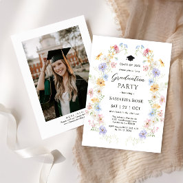 Convites Elegant Wildflower Garden Graduation Party