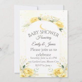 Convites Elegant Yellow Daffodil Baby Shower Invitation