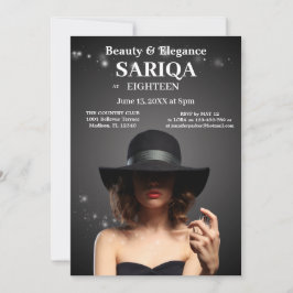 Convites "Elegante 18º Aniversário - Beleza e Graça