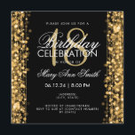 Convites Elegante 18th Festa de aniversário Sparkles Dourad<br><div class="desc">Elegante 18ª Festa de aniversário Esmaga o modelo de convite Dourado. Com luzes,  cordas e faíscas. Produtos correspondentes disponíveis.</div>