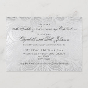 Convites Elegante 25º Aniversário de Bodas de Prata