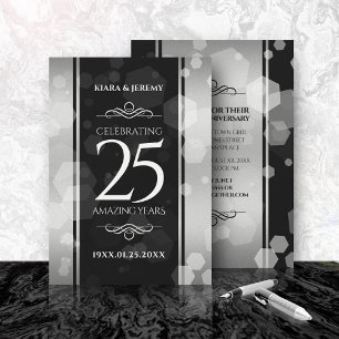 Convites Elegante 25º Aniversário de Bodas de Prata
