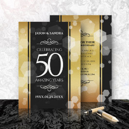 Convites Elegante 50º Aniversário de Bodas de Ouro