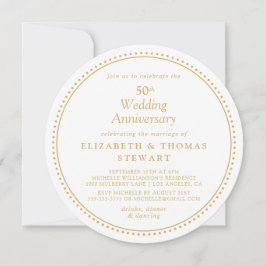 Convites Elegante 50º Aniversário de Casamento