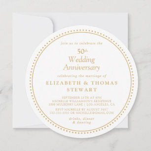 Convites Elegante 50º Aniversário de Casamento