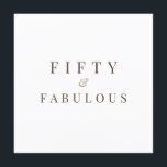 Convites Elegante 50 e fabuloso 50º aniversário<br><div class="desc">Elegante 50 e fabuloso 50. Convite de aniversário. Belo design com café de chocolate marrom e caramelo com texto colorido em marfim branco frente e verso. Personalize com seus detalhes de celebração e informações de rsvp. Veja os produtos correspondentes e muito mais em nossa loja Zazzle,  Artly & Co.</div>