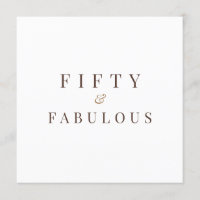 Elegante 50 e fabuloso 50º aniversário