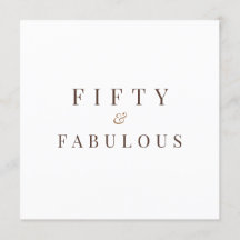 Elegante 50 e fabuloso 50º aniversário