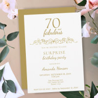Elegante 70 e Fabuloso Ornamentação 70º Aniversári