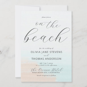 Convites Elegante Abstrato Ocean Beach All in One Wedding
