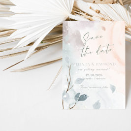 Convites Elegante Abstrato Winter-Save the Date Wedcard