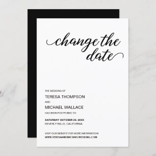 Convites Elegante: Adiamento Personalizado de Casamento