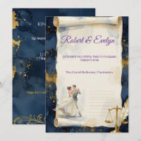 Elegante Advogado Dançando Aquarela Casamento