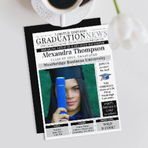 Convites Elegante Aluno de Pós-Graduação em Jornalismo Únic