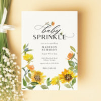 Elegante Amarelo Sunflower Sunny Bebê Sprinkle