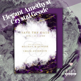 Convites Elegante Ametyst Crystal Geode