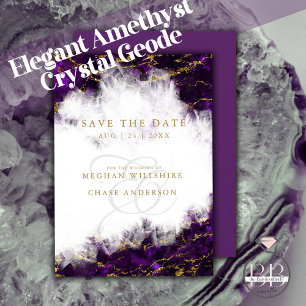 Convites Elegante Ametyst Crystal Geode