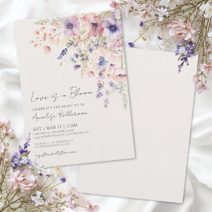 Convites Elegante Amor em Flor Chá de Noiva de Wildflower