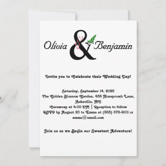 Convites Elegante Ampersand & Script WedDesign