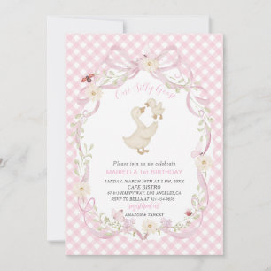 Convites Elegante Aniversário de 1 ano ganso bobo G