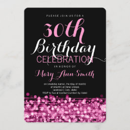 Convites Elegante aniversário de 30 anos