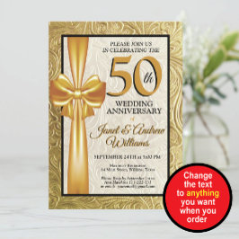 Convites Elegante aniversário de 50 anos de casamento em do