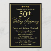 Elegante Aniversário de Bodas de Ouro