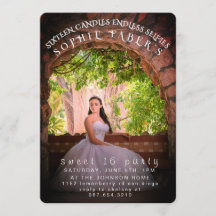 Elegante Aniversário de Sweet Sixteen Personalizad